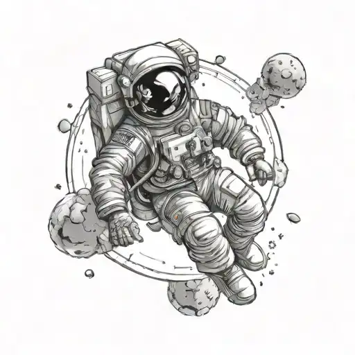 Astronaut Floating In Space