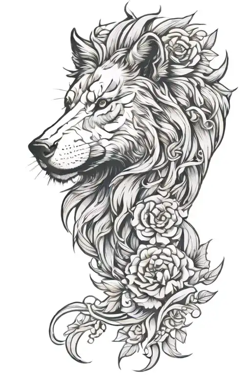 Wolf Lion Wife Arm