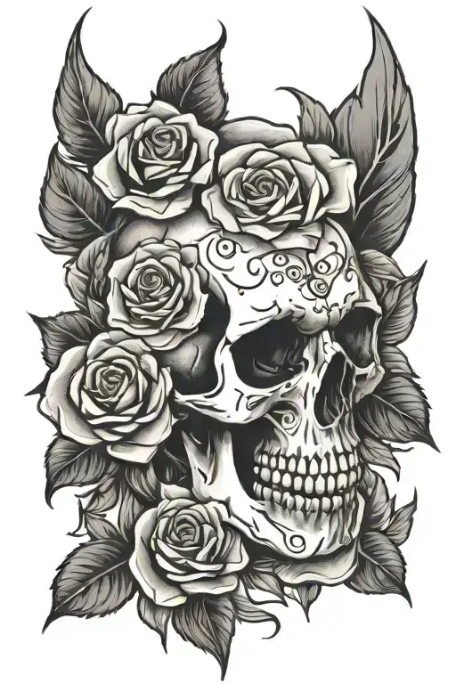 Skull And Roses