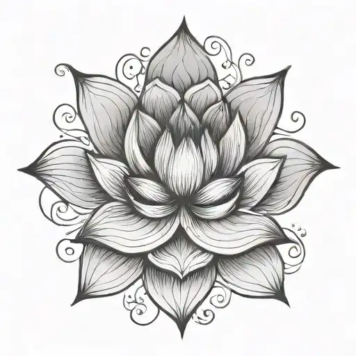 Lotus Flower Sagitarius Astrology Symbols