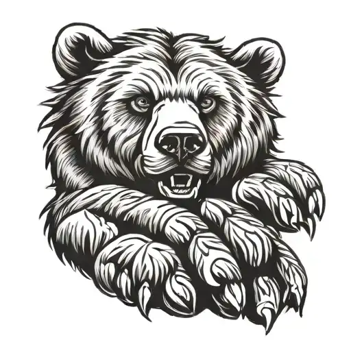 Bear Paw With Name Garrett