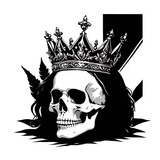 Skull With Queen Crown