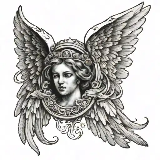 Angel Wings With Halo