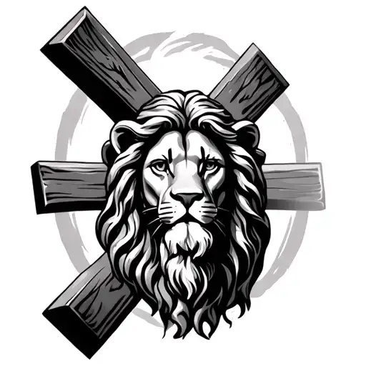 Lion Cross Jesus Christ
