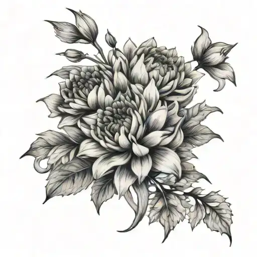 Chrysanthemum Peony Lily Daffodil Bouquet Wrapped