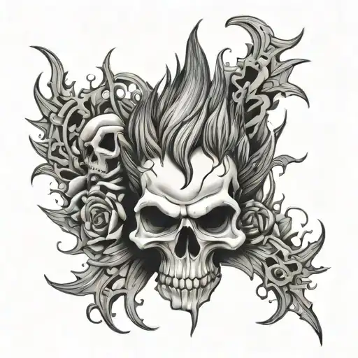 Punk Skull Surrounded
