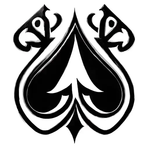 Create A Tattoo And Incorporate Beta Spade Symbol And Sissy Symbol In A Bdsm-inspired Tattoo Design