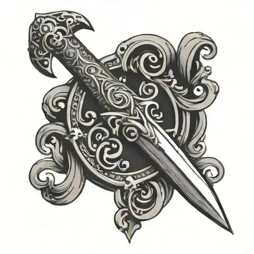 The Letter P As A Dagger