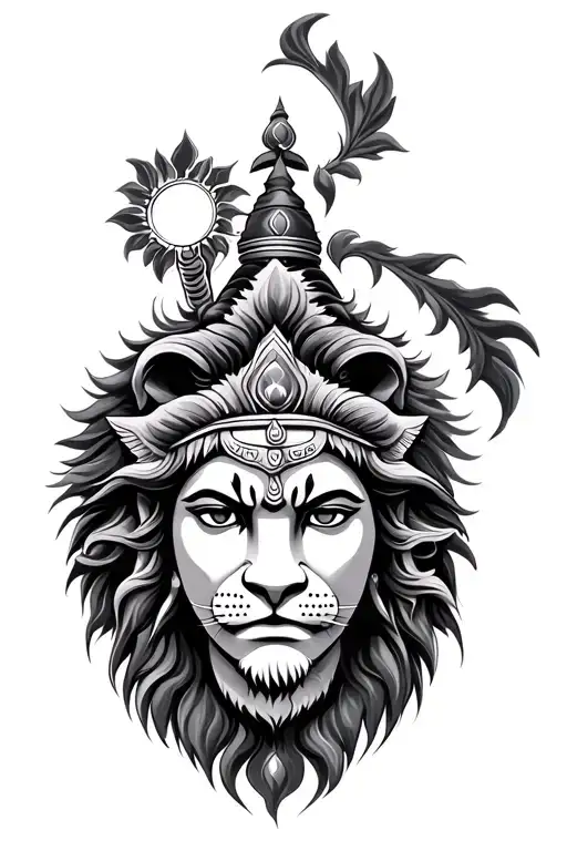 Lord Shiva With Lion Background