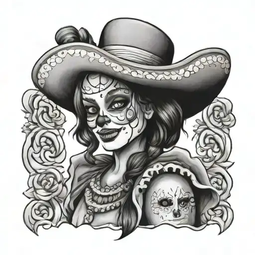 Happy Sad Mexican Clown Girl