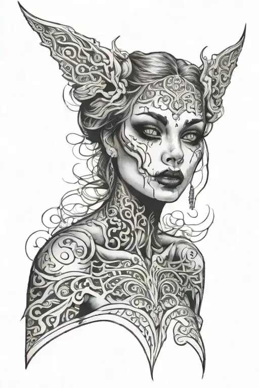 Beautiful Horror Woman With Slight Gash On Her Face