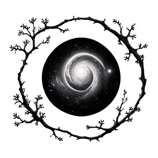 Tree Branch Branching Out Into Space