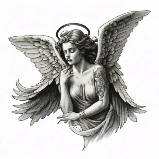 Angel With Open Wings