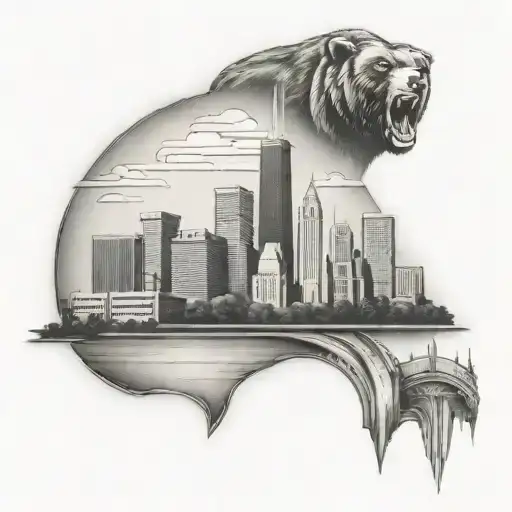 Chicago Skyline Tattoo Chicago Bears Huntsville Alabama The Rocket City
