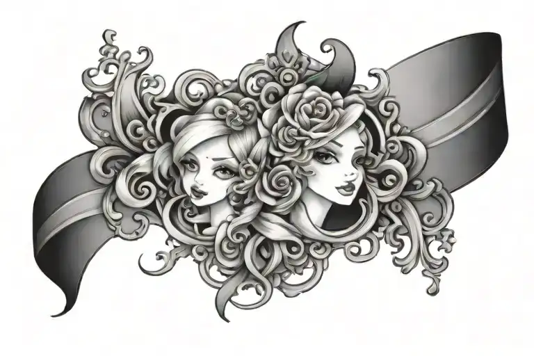 Disney Garter Band Elegantly Encircling The Thigh