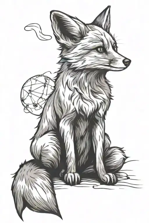 Earth Fox Sitting Cute