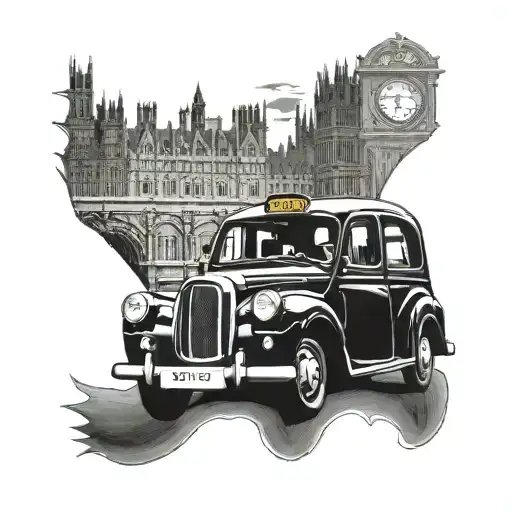 London Black Cab Made Of Wood