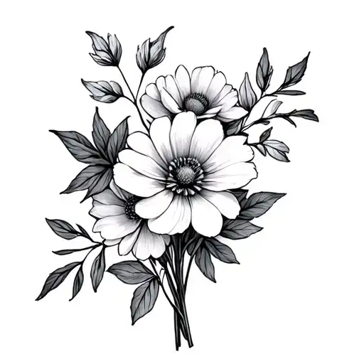 January And April Birth Flower Bouquet