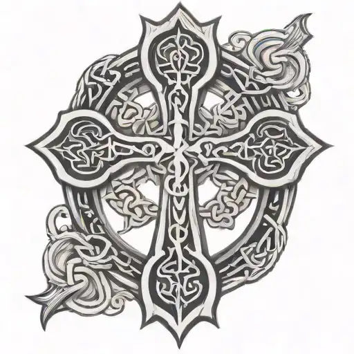 Needle And Thread Celtic Cross