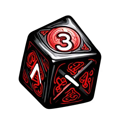 Dungeons And Dragons Dice Red And Black