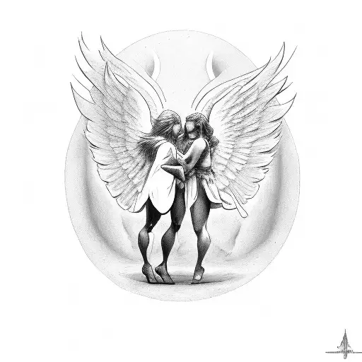 Angel And Devil Fighting