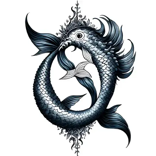 Mermaid Virgo And Pisces Sign Mixed Together Representing