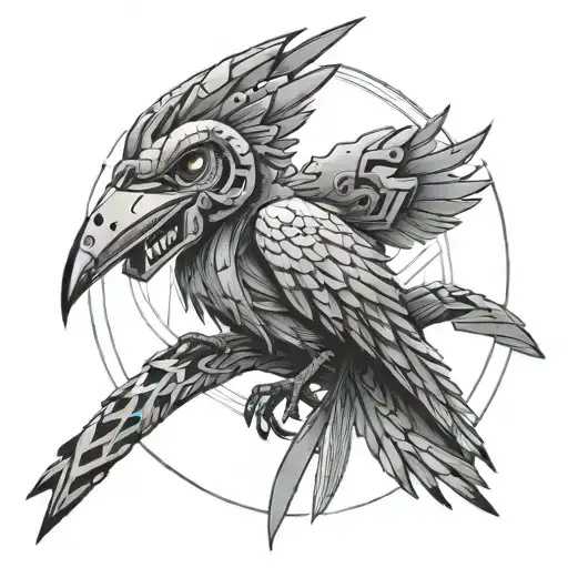 Cyberpunk Quetzel Bird