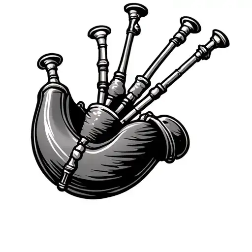 Bagpipes With Golf Clubs Instead Of Sqeakers