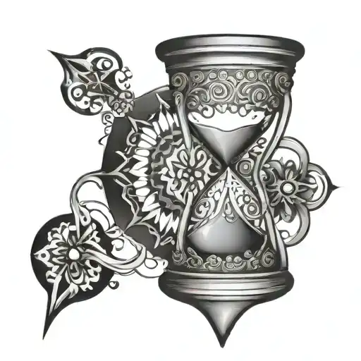 A Basic Hourglass In A Mandala Style