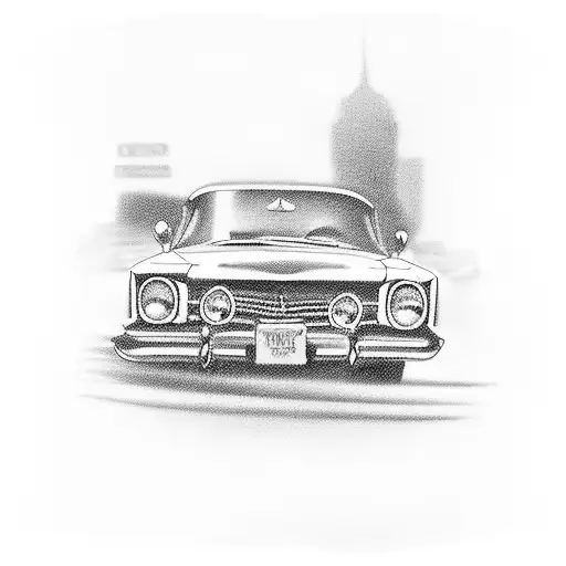 Vintage Car Driving Through The Streets Of New York