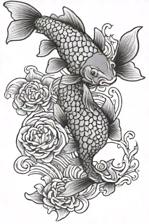 Koi Fish Swimming