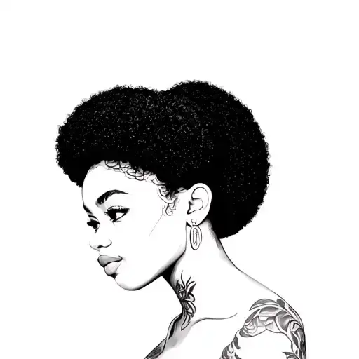 Black Girl With Afro Puffs