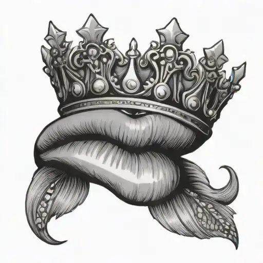 Lips With Crown