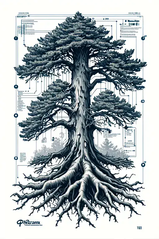 Digital Blueprint For A Pcb On A Fourarm That Goes Into The Roots Of A Redwood Tree