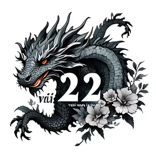 Dragon And Flowers Veni Vidi Vici 222 Numbers