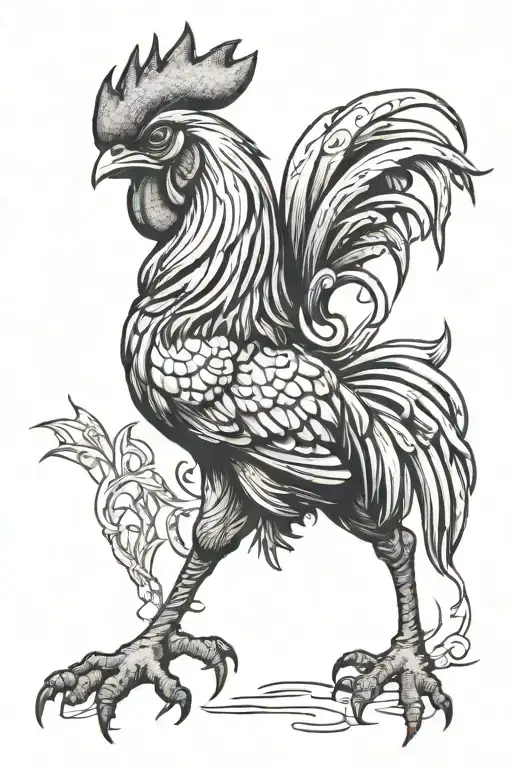 Rooster Arm Angry Bad