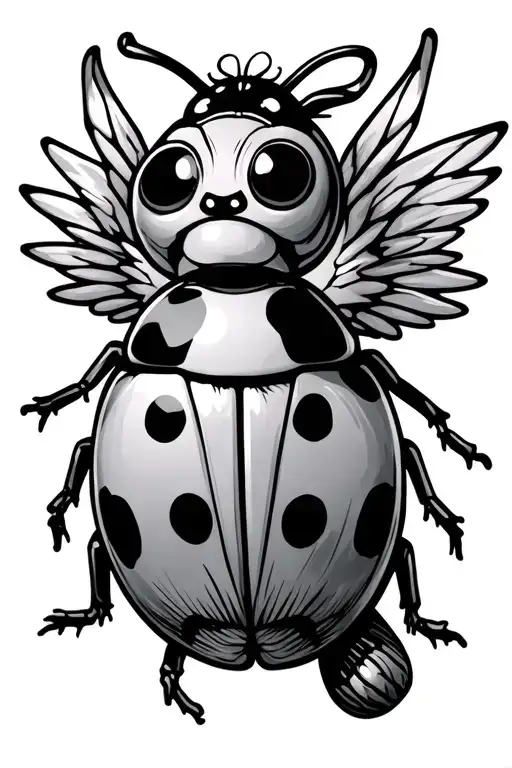 Ladybug With Softball Bat Wings