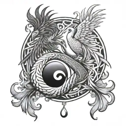 Scales Yin Yang Phoenix