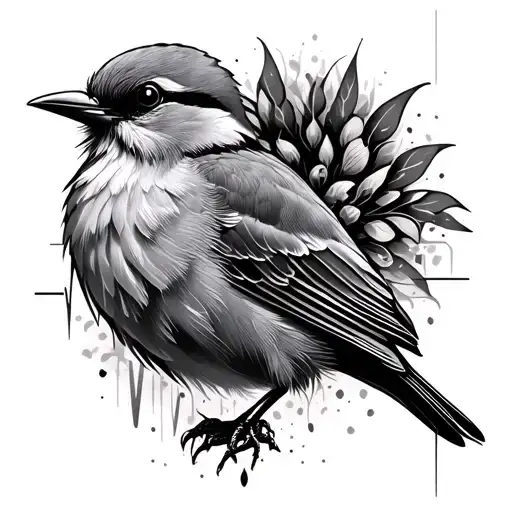 Bird A Name And Heartbeat Line