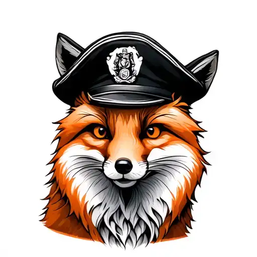 A Fox With A Sailors Hat