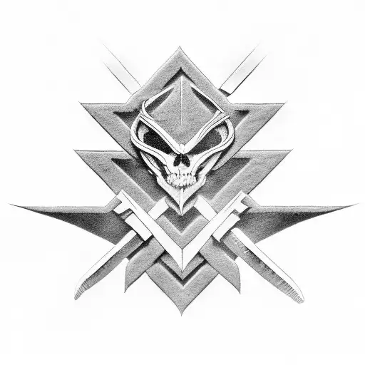 Rock Band Logo Incorporated Into A Black And Grey Landscape