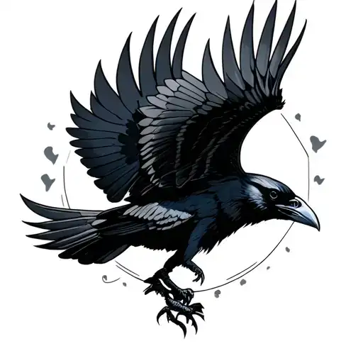 Raven Flying