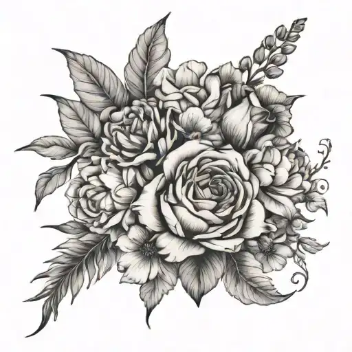 A Bouquet Of Flowers With Each Flower Representing A Different Country Visited