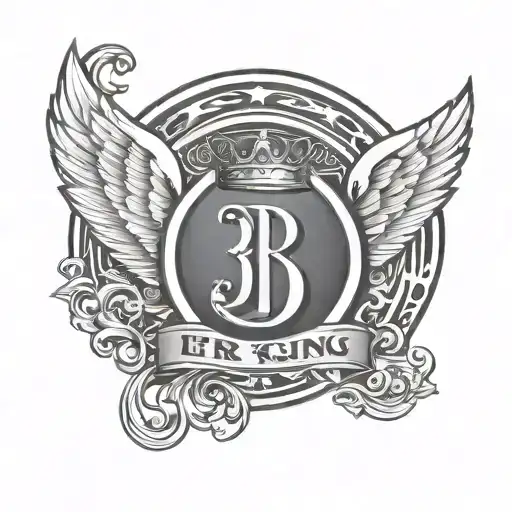 Creative Simple 3 B Logo Designed With Angel Ring For