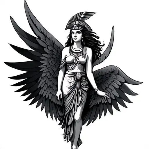 Black Goddess Isis Wings Spread