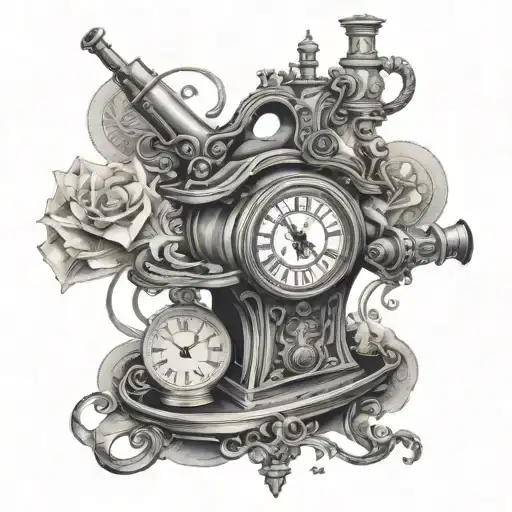 Lady Clock Gun Roulette Table With Cash Filled