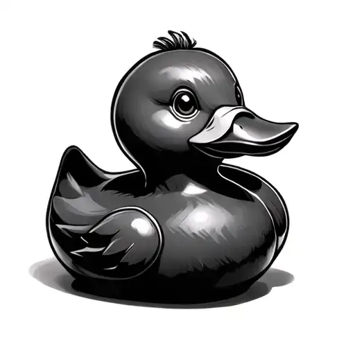 Scary Rubber Duck Sitting Alone