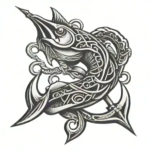 Fishing Hook Intertwined