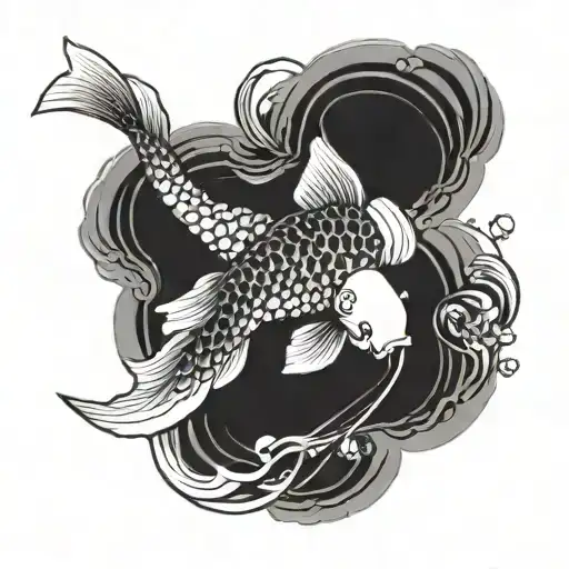 Fishing Koi Fish Swimming