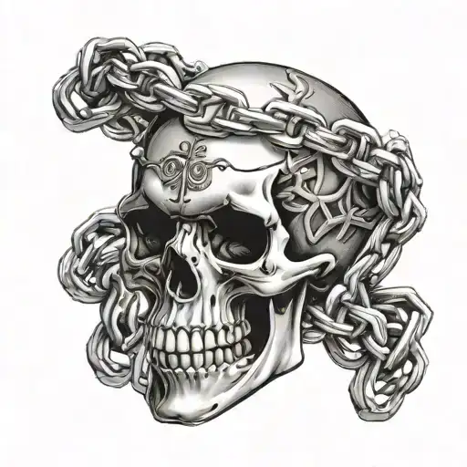 Skull And Chains Wrapped